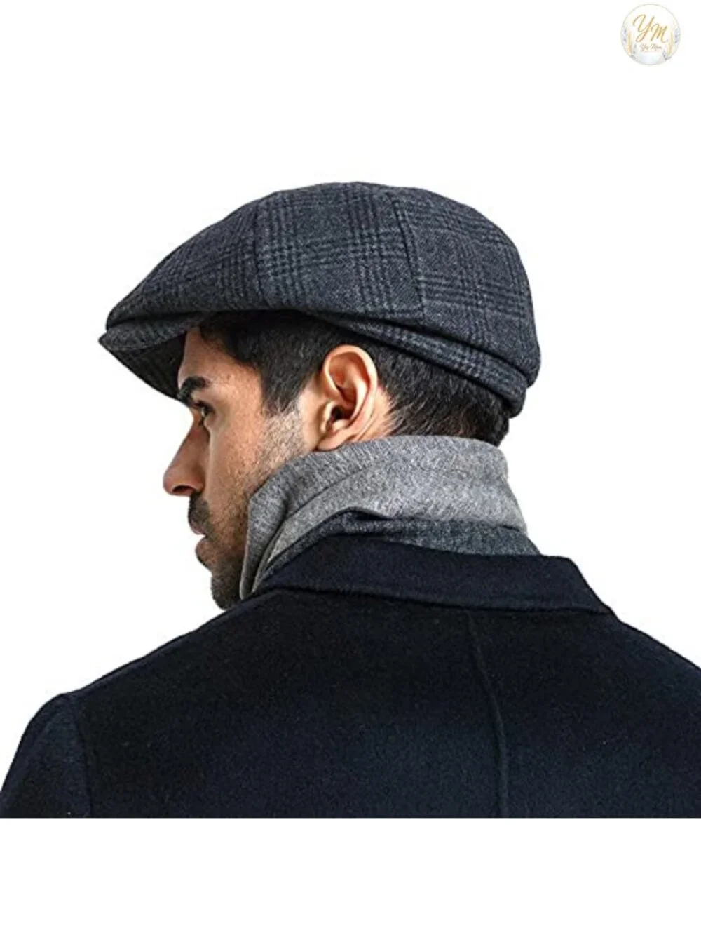 Men's Classic Newsboy Gatsby Cap - Wool Blend Vintage Flat Ivy Cabbie Hat